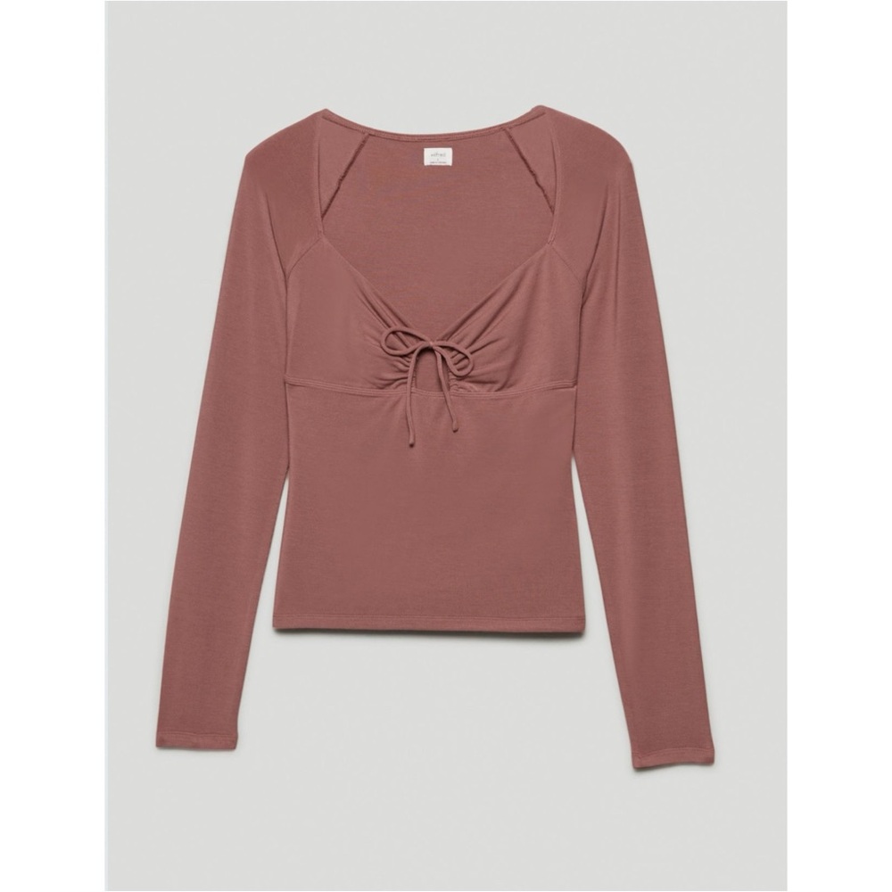 nwot Wilfred sweetheart keyhole longsleeve ashy rose S